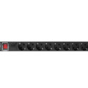 Power strip Rack PDU 19 1U 16A 8X schuko 2M black