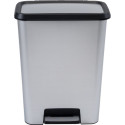 Pedal bin metallic Compatta 50L silver 8013183122461