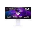 Monitor|LG|34GX90SA-W|34"|Gaming/Curved|Matte|Panel OLED|3440x1440|21:9|240Hz|0.03 ms|Colour White|3