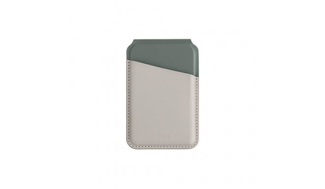 UNIQ Uniq Lyden DS magnetic RFID wallet with phone stand - beige and green
