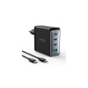 Joyroom Joyroom JR-TCG04EU 100W GaN charger 3x USB-C USB-A + USB-C / USB-C cable 100W - black