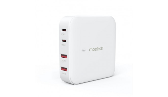 Choetech Choetech PD8008 100W GaN fast charger 2x USB-A / 2x USB-C - white