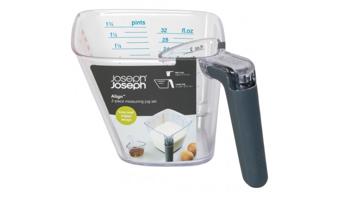 Joseph Joseph Align 2-piece Easy-read Grey Measuring Jug Set