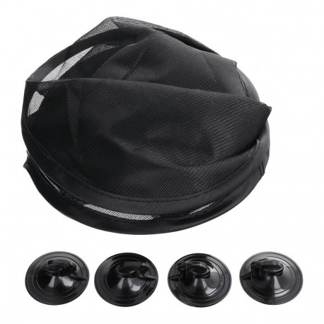 Car sun visor with suction cups for rear windows black