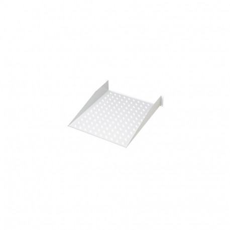 Riiul püsipaigalduseks 483 mm (19") kappidesse, hall, 2 HE