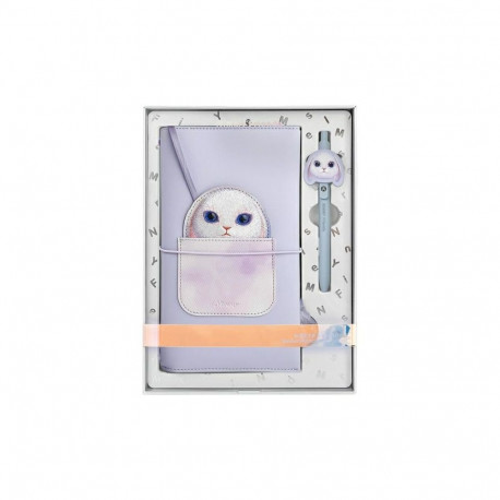 Nimmy Big Eyed Pet 2.0 Rabbit 2-in-1 Notebook + Pen Set - Purple