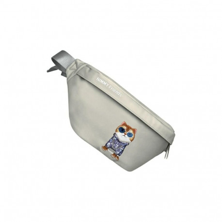 Nimmy Crossbody Glasses Cool Cat Shoulder Bag - Gray