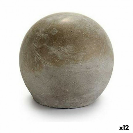 Decorative Figure Gift Decor CD36093-1 CD36093-1 Grey Ball 10 x 10 x 10 cm Cement (12 Units)