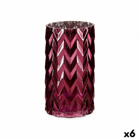 Vase Gift Decor V1220MMS-5 V1220MMS-5 Pink Crystal Ear (of wheat) Engraving 11,3 x 19,5 x 11,3 cm (6