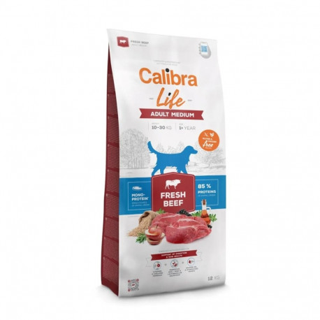 CALIBRA Dog Life Adult Medium värske veiseliha kuiv koeratoit 12kg