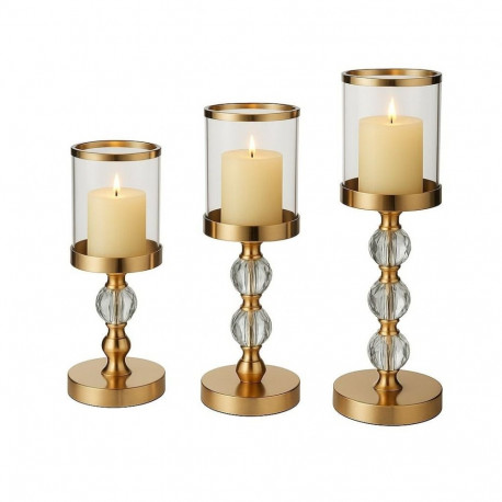 DA191A komplekt 3 küünlajalga kuldne