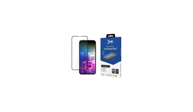 3MK HardGlass Max iPhone 15 6.1" black, Fullscreen Glass