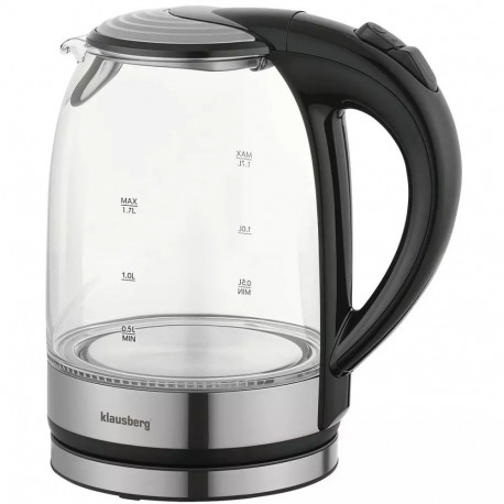 Klausberg elektriline veekeetja klaas 1,7 liitrit KB-7886