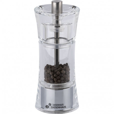 Zassenhaus pepper mill Aachen Acryl Glass, 14 cm