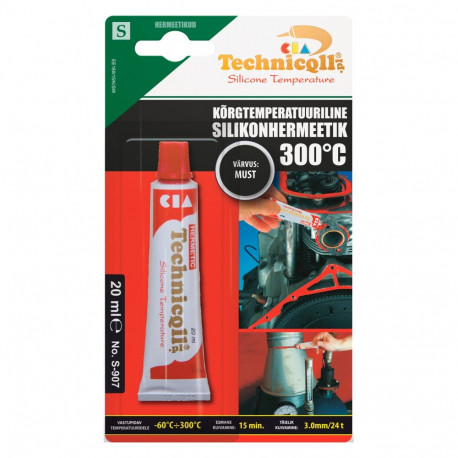 Silikoonhermeetik must Technicqll 20ml
