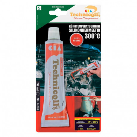 Silikoonhermeetik punane Technicqll 70ml