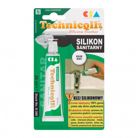 Sanitaarsilikoon valge Technicqll 20ml