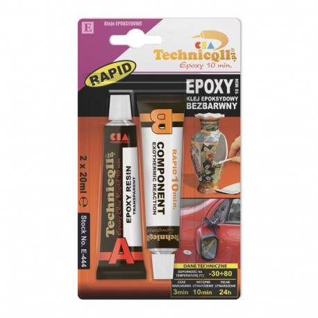 10-min epoksiidliim läbipaistev Technicqll 2x20ml