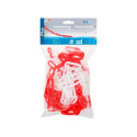 Piirdekett plastik 5m, punane/valge