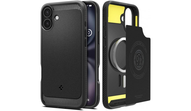 Spigen Rugged Armor MagSafe case for iPhone 16 - black