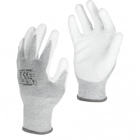 antistaatilised valged kindad l230410p, kaart, "10", ce, lahti