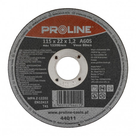 proline happekindla terase lõikeketas t41, 115x1.2x22a60s