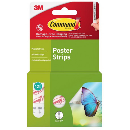 3M Command Poster Strips 12pcs