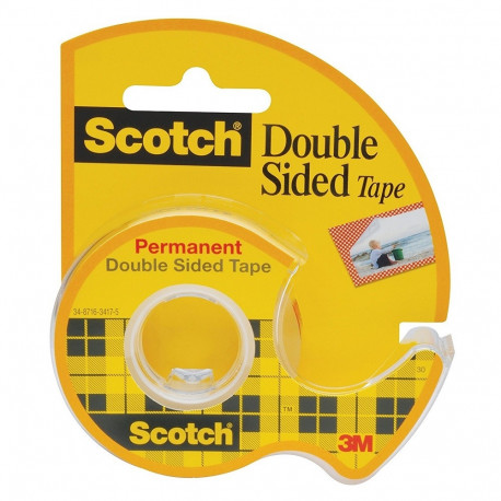 Kleeplint Scotch kahepoolne 12mm x 6,3m, hoidjaga, D136