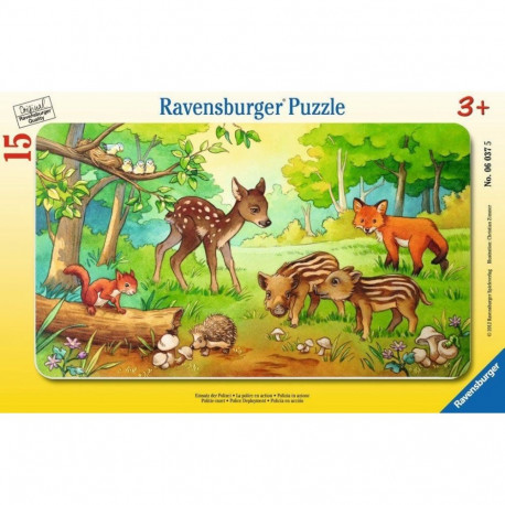 Ravensburger väike plaatpusle 15 tk  Metsloomakesed