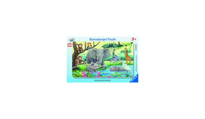Ravensburger väike plaatpusle 15 tk Aafrikaloomad