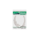 InLine power cable, CEE 7/7 angled / 3pin IEC C13 male, white, 1.8m