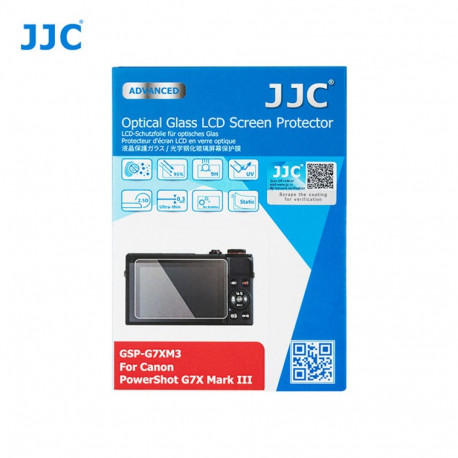 JJC GSP G7XM3 screenprotector van optisch glas