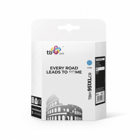 Ink for HP OJ Pro 8100 Cyan remanufactured TBH-951XLCR