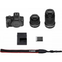 Canon EOS R100 + 18-45 + 55-210mm, must (avatud pakend)