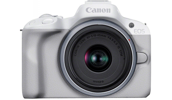 Canon EOS R50 + 18-45mm, valge (avatud pakend)