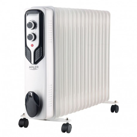 Adler Oil-Filled Radiator AD 7819 2500 W, Number of power levels 3, White