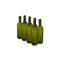 BOTTLE GLASS 0.75L SET OLIV NO CAP 8PCS