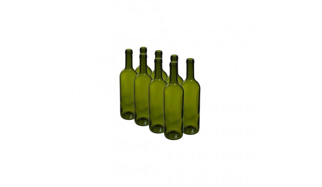 BOTTLE GLASS 0.75L SET OLIV NO CAP 8PCS