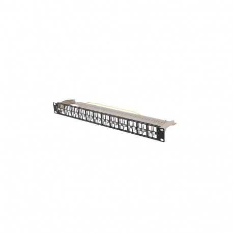 PATCH PANEL BLANK 48 PORT 1U 19" FTP FOR KEYSTONE MODULES BLACK LANBERG