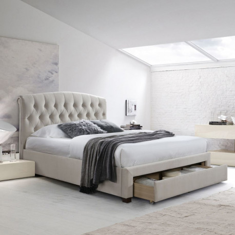 Bed NATALIA 160x200cm, champagne