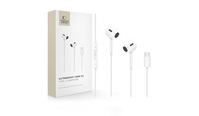 TECH-PROTECT ULTRABOOST TYPE-C EARPHONE CORE G2 WHITE