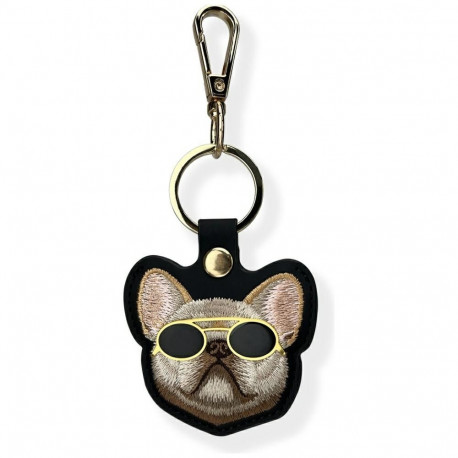 NIMMY case for tracker / keychain GLASSES COOL DOG black