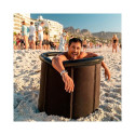 Foldable portable inflatable bathtub 80 x 79 cm black Foldable portable inflatable bathtub 80 x 79 cm black
