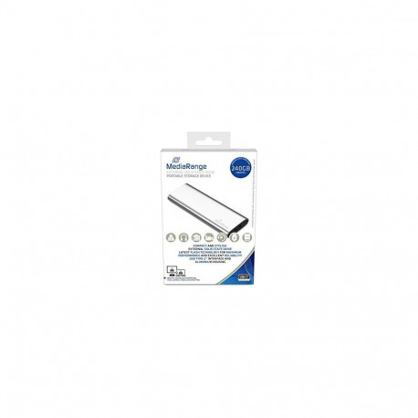 240GB väline ssd USB-C 3.2 Gen 2 (10Gbit/s), hõbedane