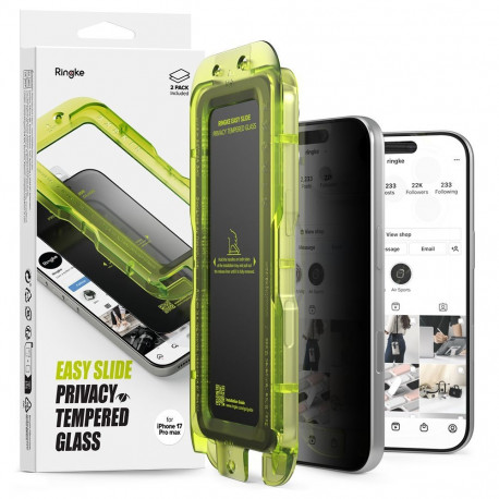 Ringke Easy Slide 2-pack Privacy Glass for iPhone 17 Pro Max
