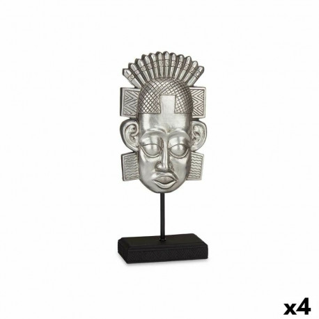 Decorative Figure Gift Decor QS98725-1 QS98725-1 Silver Indian Man 17,5 x 36 x 10,5 cm (4 Units)