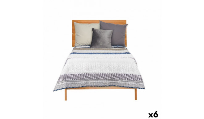 Pööratav Voodikate Gift Decor 3520 3520 Sinine Valge Hall 180 x 260 cm 260 x 0,3 x 180 cm Kuusnurkne