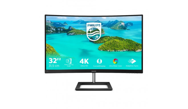Philips E Line 328E1CA/00 LED ekraan 80 cm (31,5") 3840 x 2160 pikslit 4K Ultra HD LCD must