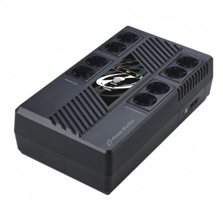 PowerWalker VI 800 MS FR line-interactive katkematu toiteallikas (UPS) 0.8 kVA 480 W 8 AC väljundit