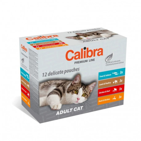 CALIBRA Cat Premium Adult märg kassitoit 12x100g